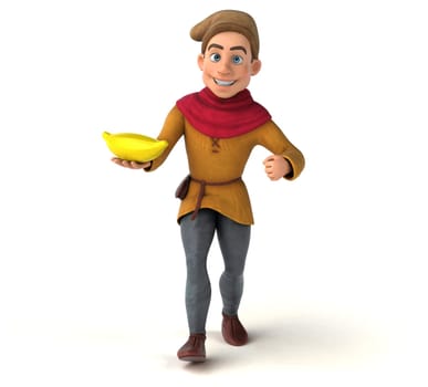 3D Illustration of a medieval historical character