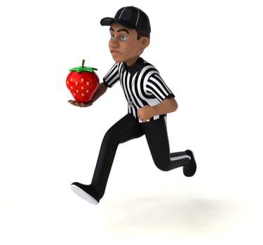 Fun 3D Illustration of an american Referee