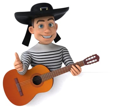 Fun 3d cartoon breton character