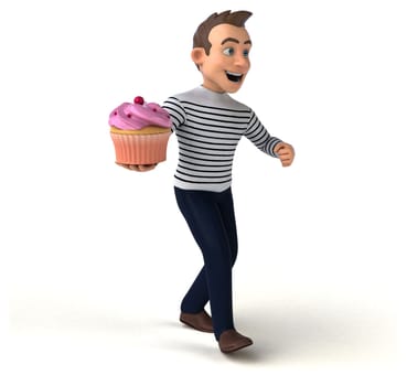 Fun 3D cartoon casual character