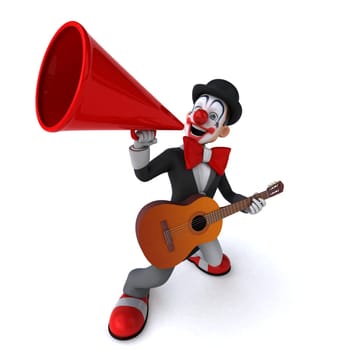 Fun 3D illustration of a fun clown