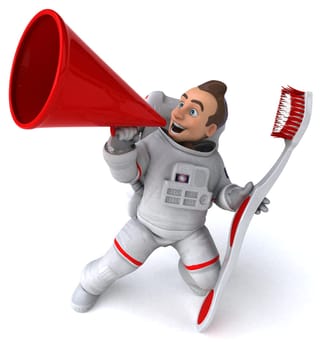 Fun astronaut - 3D Illustration