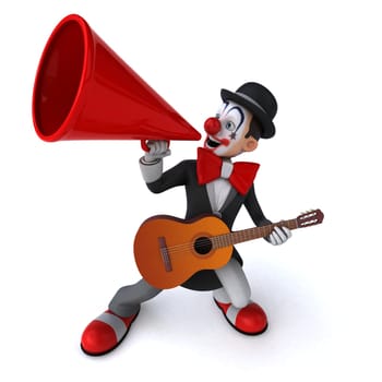 Fun 3D illustration of a fun clown