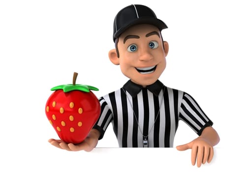 Fun 3D Illustration of an american Referee