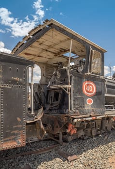 Old steam locomotive at the station of Usakos, Erongo, Namibia