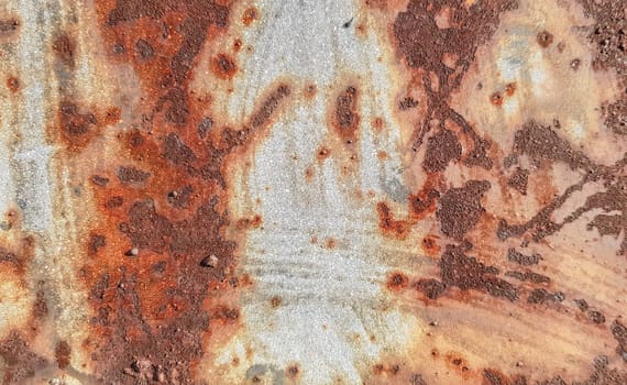 Rusty metal background, rusty metal plate background texture. Steel plate with rust covered almost full sheet. The iron or metal are left for a long time and often rust. Iron surface rust