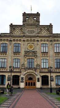 Ukraine, Kiev - June 2, 2020. Kiev Polytechnic Institute in the summer. View of the National Technical University of Ukraine