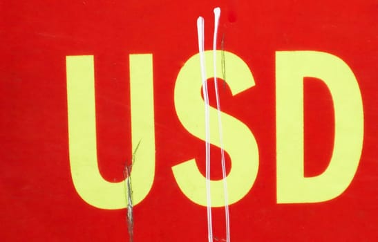 Scoreboard exchange rate. dollar in the global financial market. course on the old iron scoreboard. The paint is written in English
