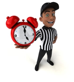 Fun 3D Illustration of an american Referee
