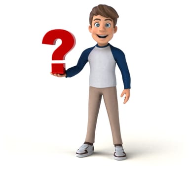 3D cartoon character fun teenager