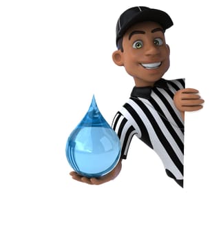Fun 3D Illustration of an american Referee