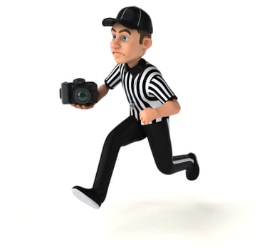 Fun 3D Illustration of an american Referee
