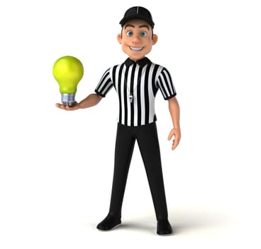 Fun 3D Illustration of an american Referee