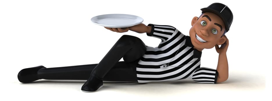 Fun 3D Illustration of an american Referee