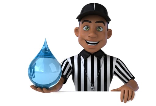 Fun 3D Illustration of an american Referee