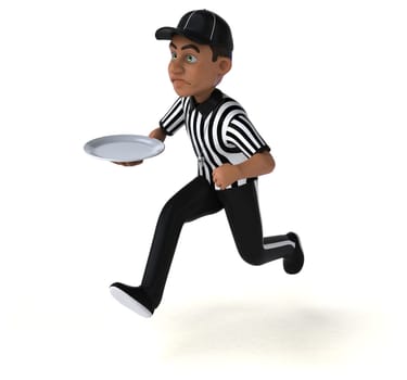 Fun 3D Illustration of an american Referee