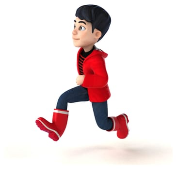 Fun 3D cartoon teenage boy