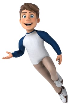 3D cartoon character fun teenager
