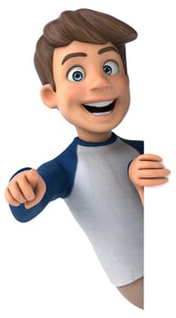 3D cartoon character fun teenager