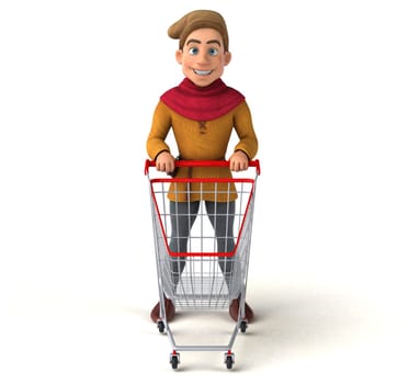 3D Illustration of a medieval historical character