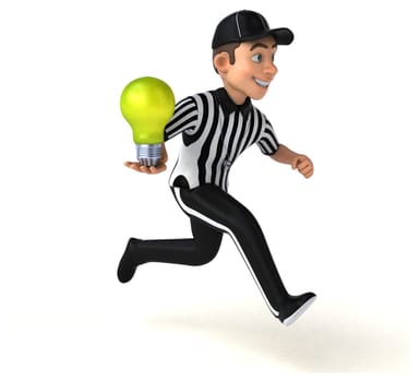 Fun 3D Illustration of an american Referee