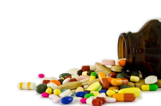 different color pillsDrugs and medicines