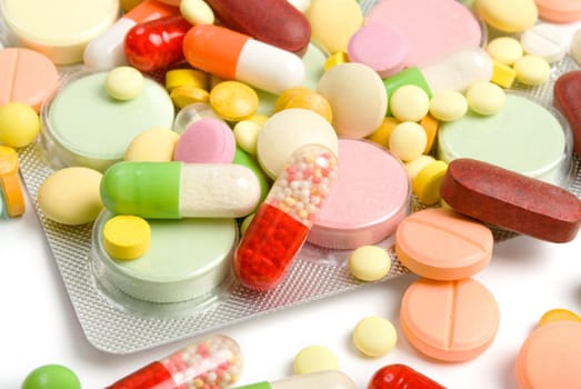 different color pillsDrugs and medicines