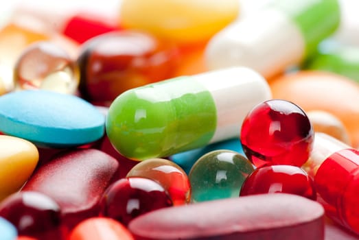 different color pillsDrugs and medicines