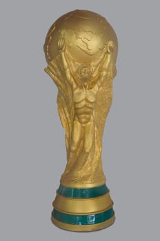 FIFA World Cup Trophy replica. Isolated