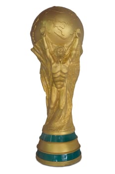 FIFA World Cup Trophy replica. Isolated