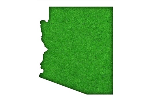 Map of Arizona on green felt