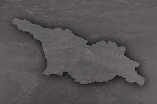 Map of Georgia on dark slate