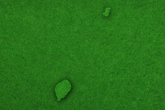 Map of Sao Tome and Principe on green felt