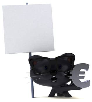 Fun cat - 3D Illustration