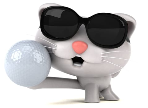 Fun cat - 3D Illustration