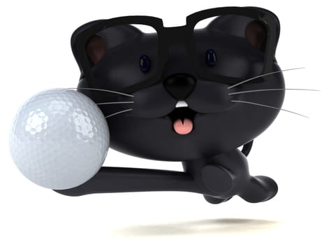 Fun cat - 3D Illustration