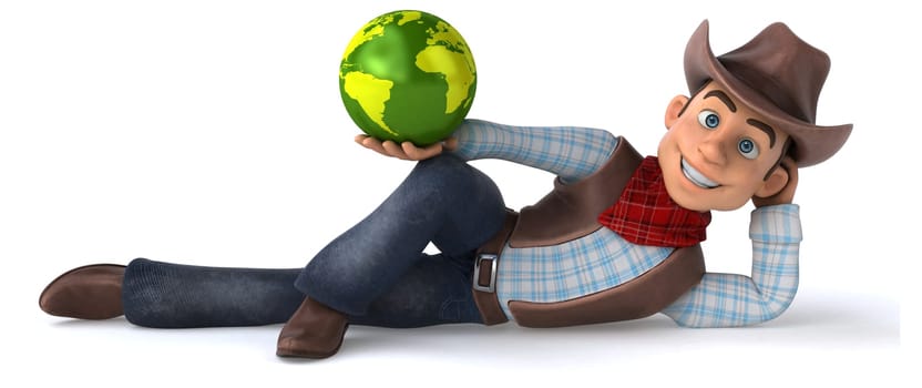 Fun Cowboy - 3D Illustration