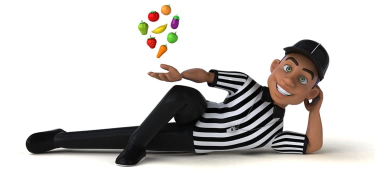 Fun 3D Illustration of an american Referee
