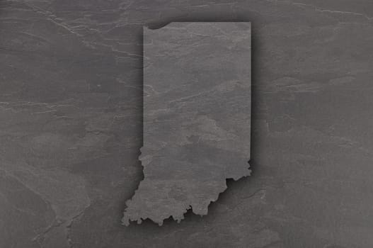 Map of Indiana on dark slate