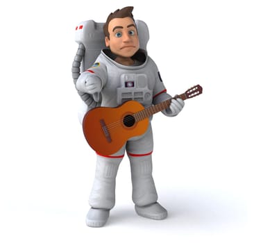 Fun astronaut - 3D Illustration