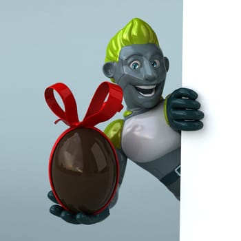 Green Robot - 3D Illustration