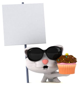 Fun cat - 3D Illustration