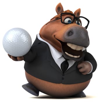 Fun horse - 3D Illustration
