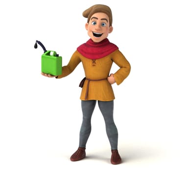 3D Illustration of a medieval historical character