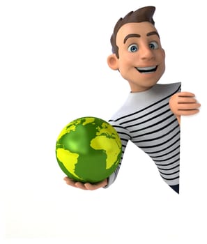 Fun 3D cartoon casual character