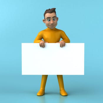 Fun 3D cartoon yellow character