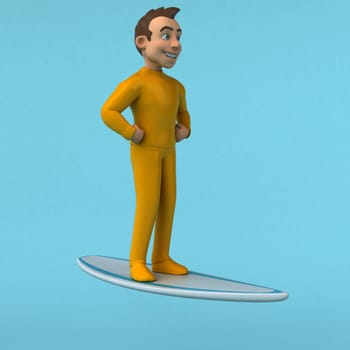 Fun 3D cartoon yellow character