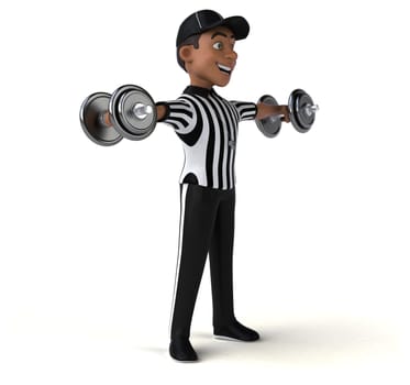 Fun 3D Illustration of an american Referee