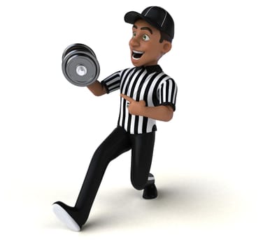 Fun 3D Illustration of an american Referee
