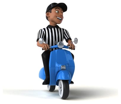 Fun 3D Illustration of an american Referee